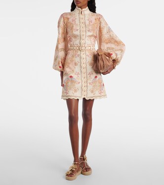 Daylight printed linen minidress | Zimmermann