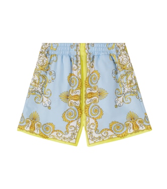 Barocco silk shorts | Versace Kids