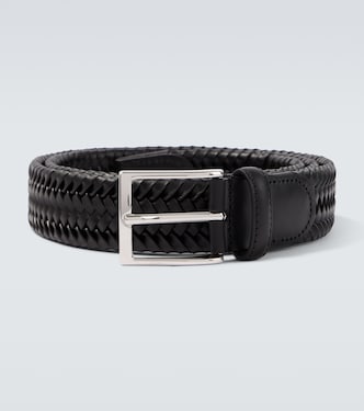 Braided leather belt | Rubinacci