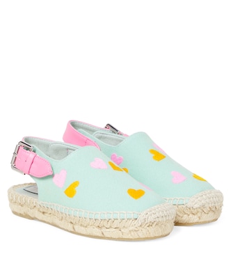 Embroidered canvas slingback mules | Stella McCartney Kids