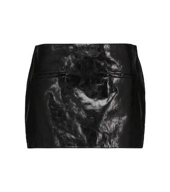 High-rise leather miniskirt | The Attico
