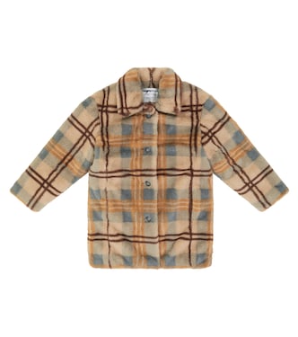 Checked faux fur coat | Paade Mode