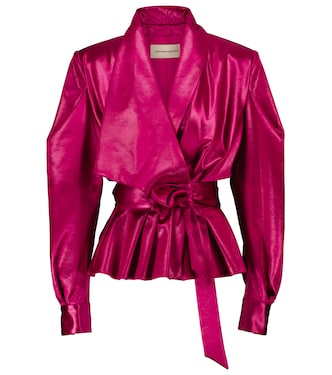 Belted lamé jacket | Alexandre Vauthier