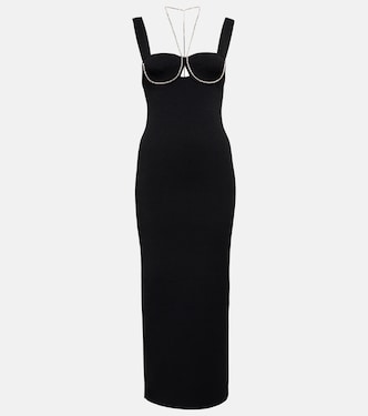 Celeste embellished knit midi dress | Galvan