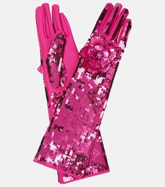 Guanti con paillettes | Valentino