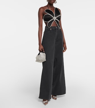 Crystal-embellished halterneck top | Area