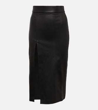 Falda midi Lea de piel | Stouls