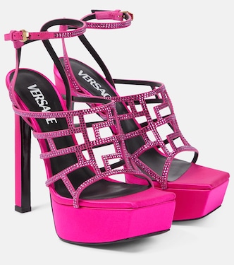Greca embellished maze sandals | Versace