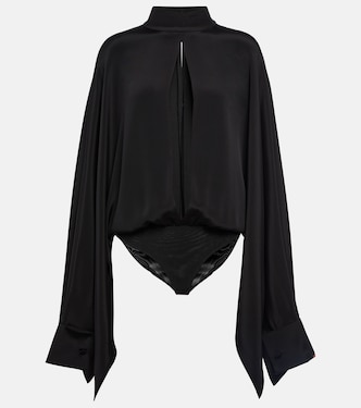 Cutout silk crêpe bodysuit | Tom Ford