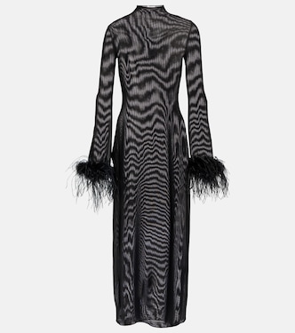 Lumière Plumage midi dress | Oséree