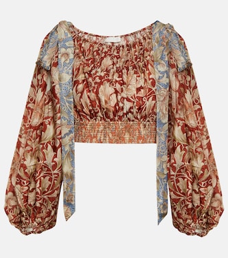 Top cropped Chintz in seta | Zimmermann