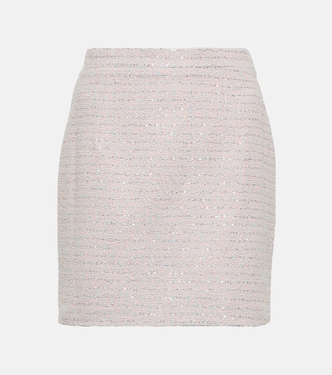 Mini-jupe en tweed à ornements | Alessandra Rich