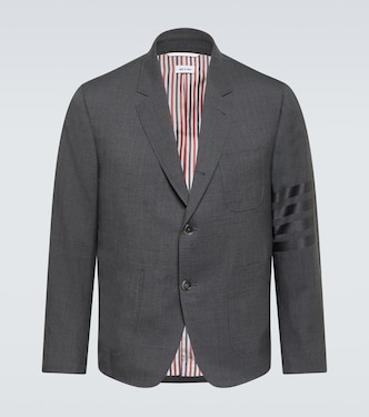Blazer Shrunken Sack in lana 4-Bar | Thom Browne