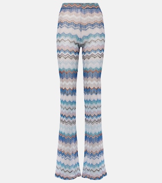 Pantalones flared de croché en zigzag | Missoni Mare