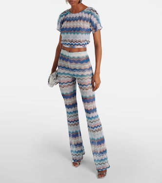 Pantalon évasé Zig Zag en crochet | Missoni Mare