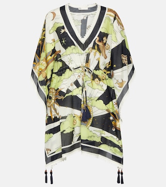 Printed cotton and silk minidress | Tory Burch