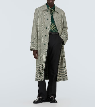 Manteau à carreaux en soie et coton | Burberry