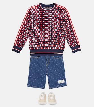 Jersey Monogram de algodón | Balmain Kids