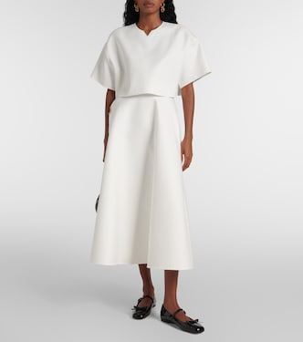 Top cropped VGold in gabardine di cotone | Valentino