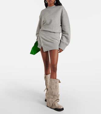 Ivory asymmetric cotton minidress | The Attico