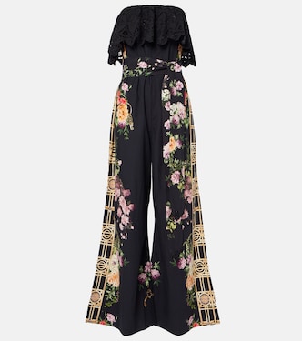 Mono de algodón floral sin tirantes | Camilla