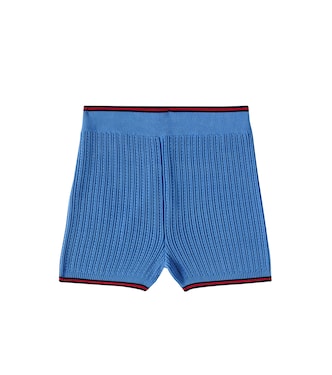 Web Stripe knitted shorts | Gucci Kids