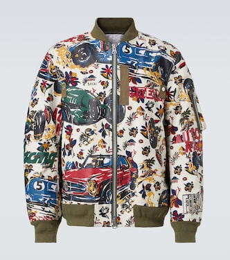 Bedruckte Bomberjacke aus Baumwolle | Sacai