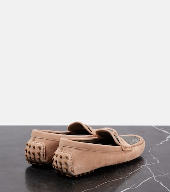 Mocassini in suede con monili | Brunello Cucinelli