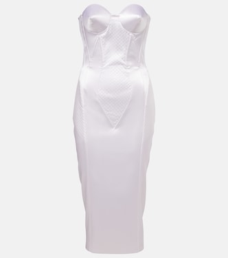 Strapless satin corset dress | Dolce&Gabbana