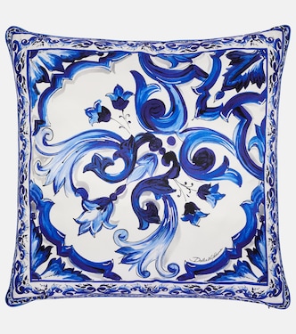 Medium printed silk twill cushion | Dolce&Gabbana Casa
