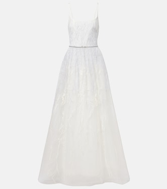 Bridal embroidered tulle gown | Elie Saab