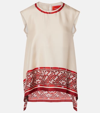 San Carlo printed silk twill top | La DoubleJ