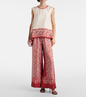 San Carlo printed silk twill top | La DoubleJ
