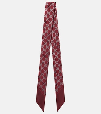 Pañuelo de sarga de seda con GG | Gucci
