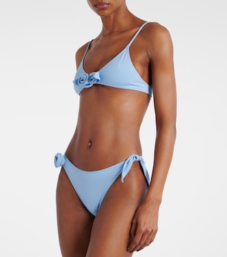 Top bikini con applicazione floreale  | Coperni