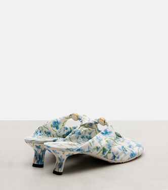 Pebble Soft 45 floral leather mules | Loewe