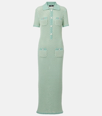 Crochet cotton-blend maxi dress | Versace