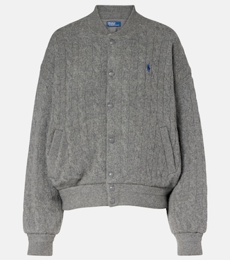 Cable-knit wool and cashmere bomber jacket | Polo Ralph Lauren