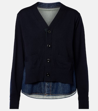 Cotton-blend cardigan | Sacai