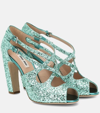 Glitter sandals | Miu Miu