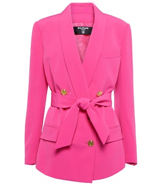 Double-breasted belted blazer | Balmain