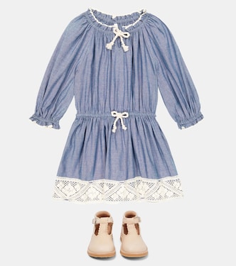 Kleid Pattie aus Chambray mit Spitze | Zimmermann Kids