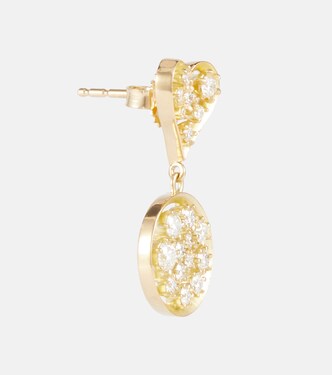 Boucles d'oreilles Margot Heart en or 18 ct et diamants | Jade Trau