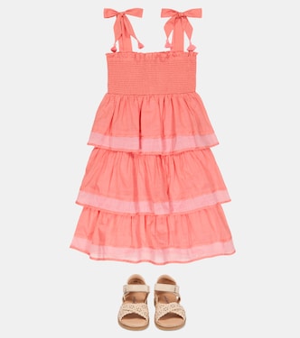 Abito Tiggy in cotone a balze | Zimmermann Kids