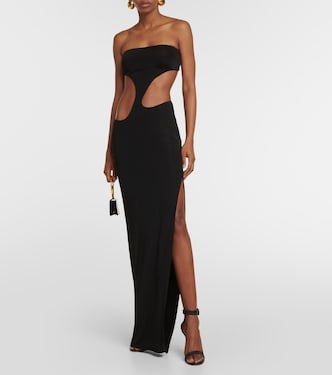 Long Carve cutout jersey maxi dress | Louisa Ballou