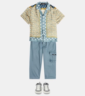 Baskets en cuir à logo | Versace Kids