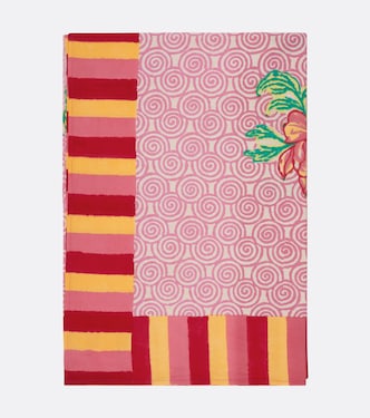 Camelia Magenta Large cotton tablecloth | Lisa Corti