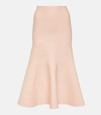 Falda midi flared de tiro alto | Victoria Beckham