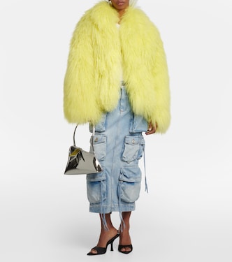 Faux fur cropped coat | The Attico