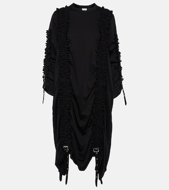 Vestido midi de algodón fruncido | Noir Kei Ninomiya